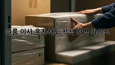 원룸 이사, 혼자서도 척척! 완벽 가이드